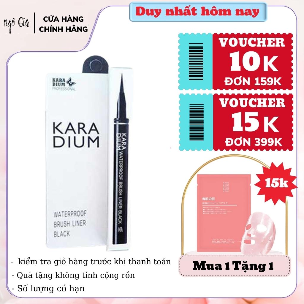 Bút dạ kẻ mắt không lem không trôi ❤𝑭𝒓𝒆𝒆𝒔𝒉𝒊𝒑❤ kara dium waterproof blush liner black - sale chính hãng