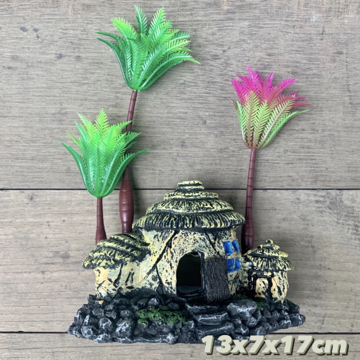 Nhà Nấm Vàng Cây Dừa ms10 Trang Trí Hồ Cá, Hòn Non Bộ, Sân Vườn..