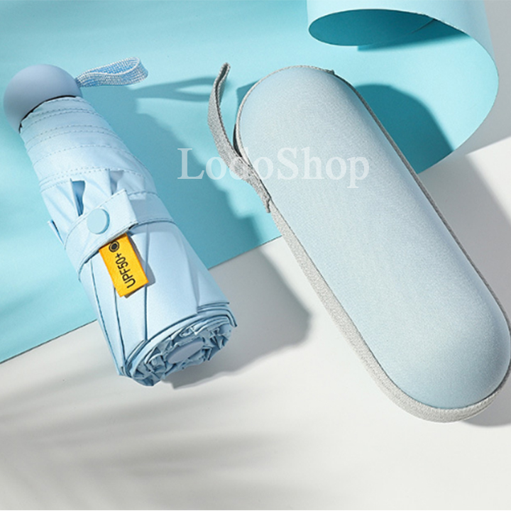 Dù gấp gọn mini chống tia uv, tia cực tím, nhiều màu có hộp đựng tiện lợi - Dù che mưa che nắng ngoài trời - Ô dù cute cho nữ nhân viên văn phòng, học sinh, sinh viên
