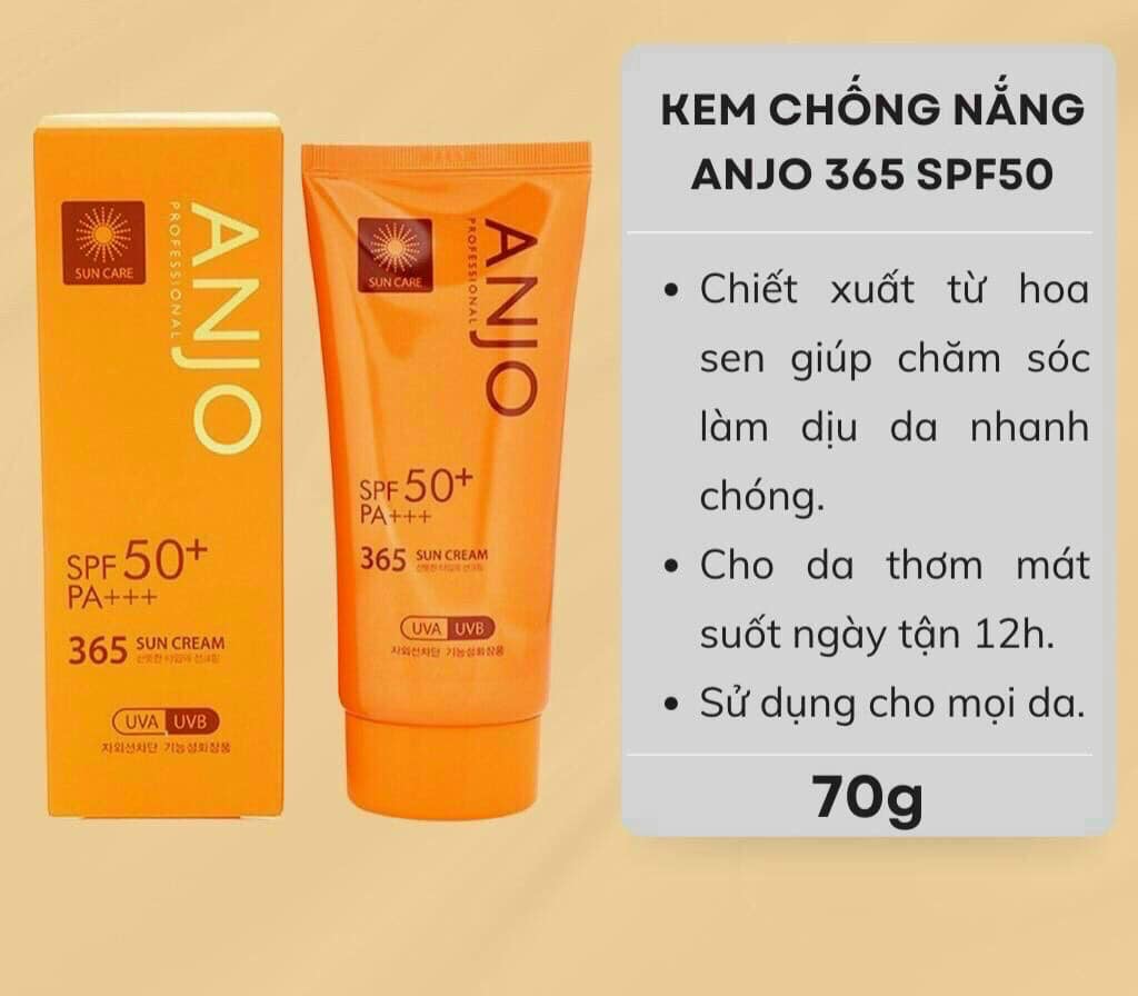 Kem chống nắng 365 sun cream anjo