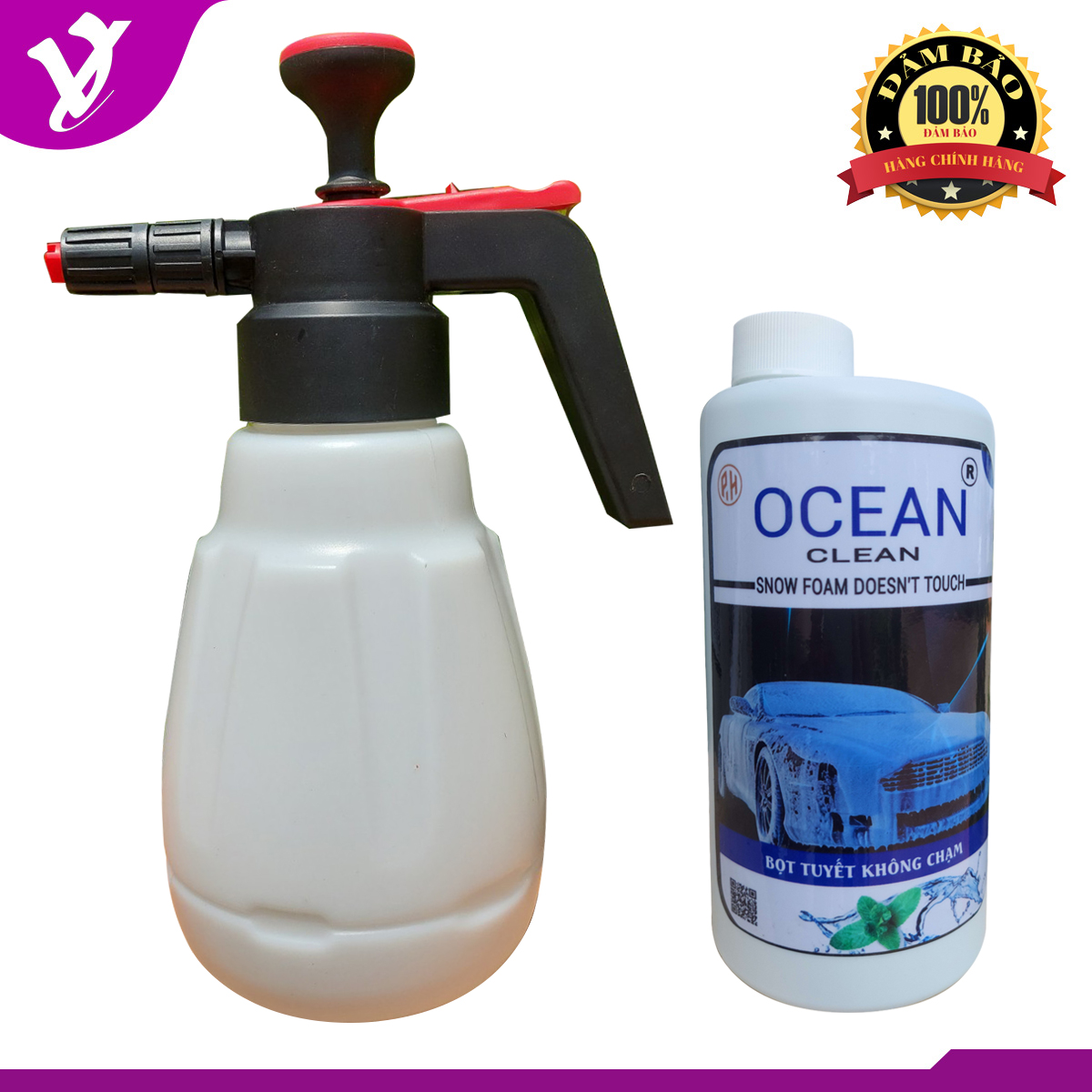 Bình xịt tạo bọt tuyết và dung dịch bọt tuyết không chạm ocean 1000ml