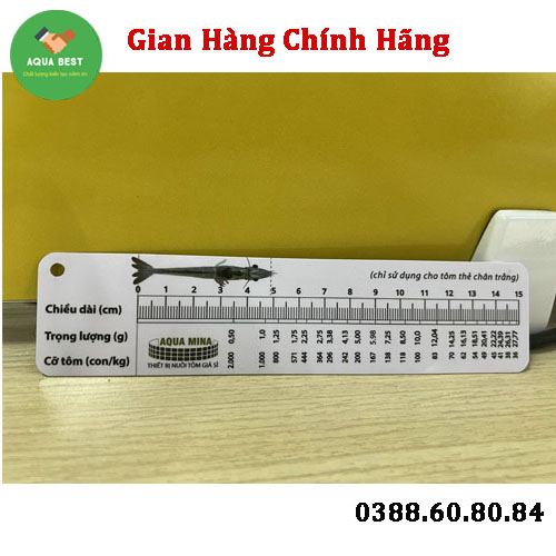 Thước đo chiều dài tôm,Thước đo tôm,Thước đo size tôm, Thước đo kích thước tôm