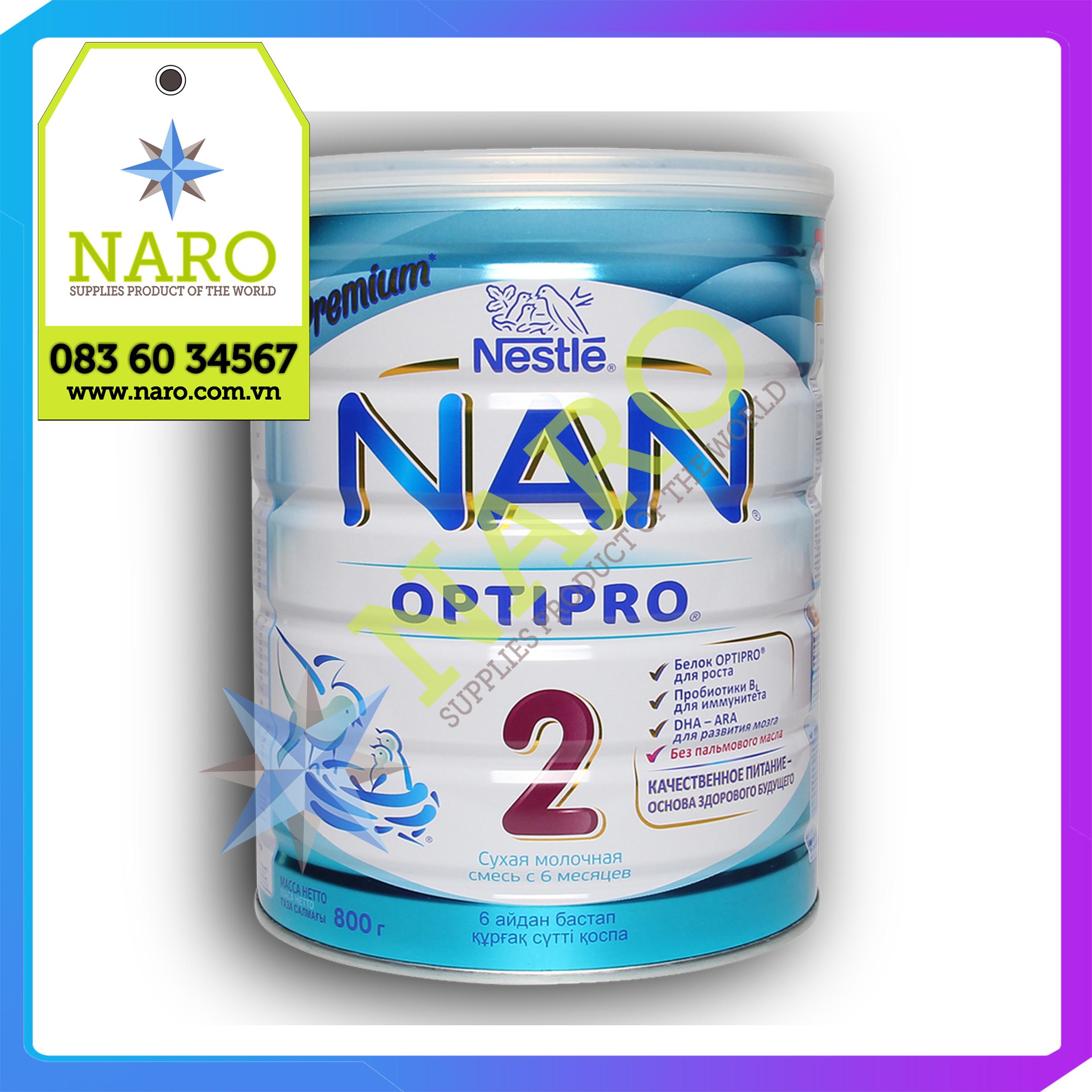 Sữa Bột Nestlé NAN Nga Optipro 2 800g