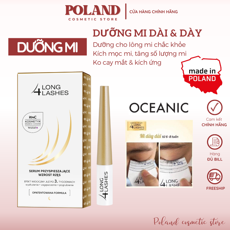 Dưỡng mi Long4Lashes, Dưỡng dài mi, chăm sóc & nuôi dưỡng lông my chắc khoẻ, mi dài & dày