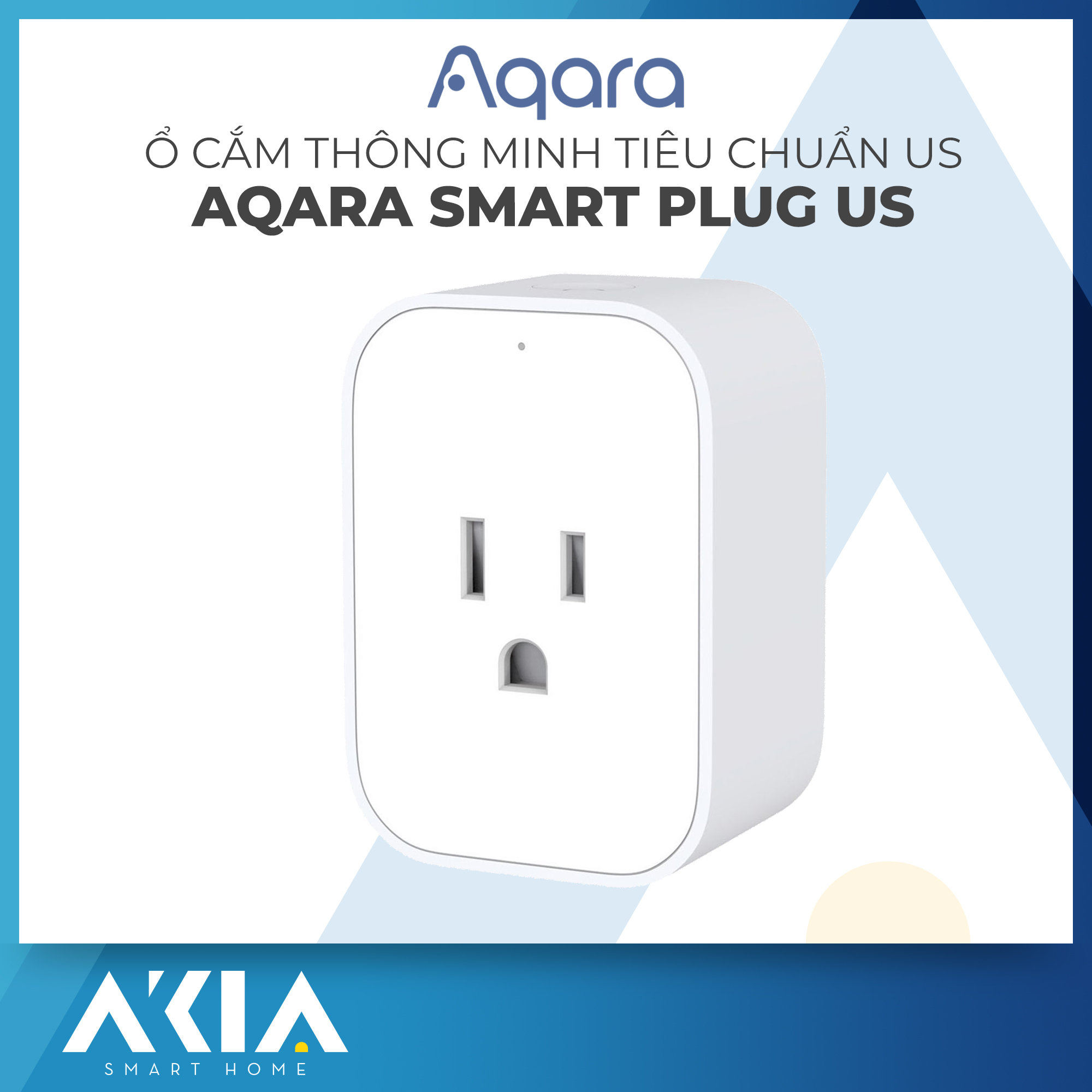 Aqara Smart Plug (US) Ổ cắm thông minh tiêu chuẩn Mỹ ZNCZ12LM - Hẹn giờ, điều khiển thông minh qua App  - Hàng Chính Hãng BH 12 Tháng