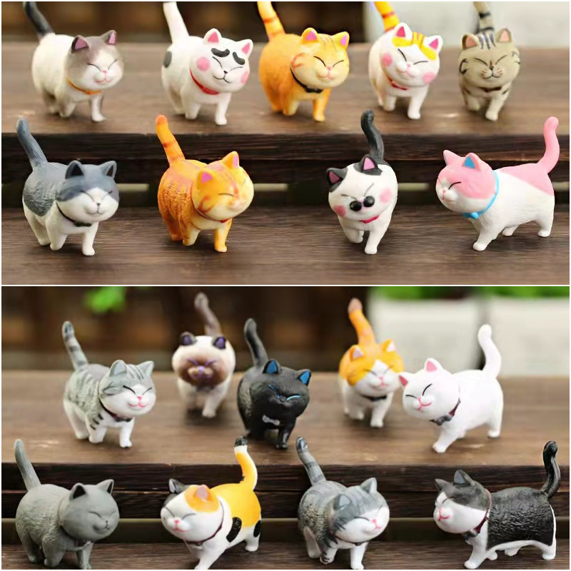 Full bộ mô hình mèo nhảy múa, mèo đi bộ cực xinh xắn
