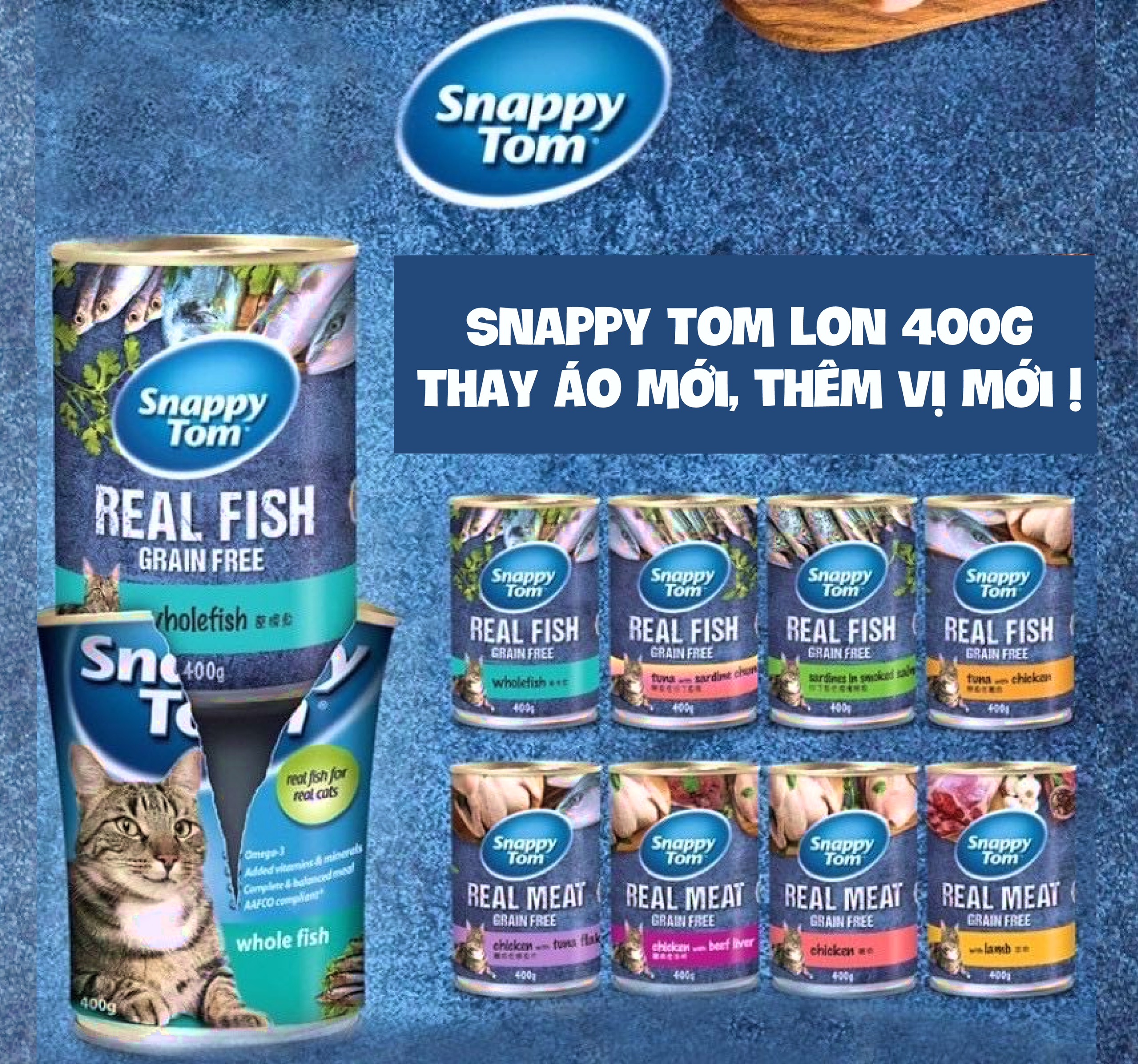 [SIÊU CÁ] Pate Snappy Tom Lon 400g - Thức Ăn Pate Cho Mèo Trưởng Thành | Bingu Petshop
