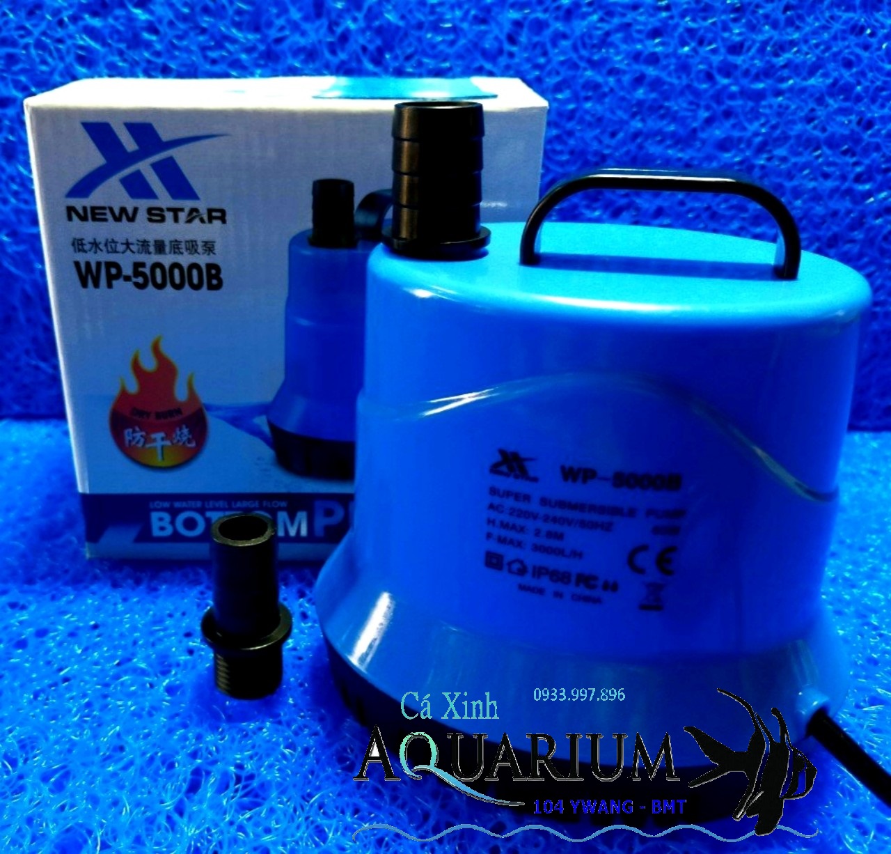 Máy bơm hút đáy bể cá wp 5000b