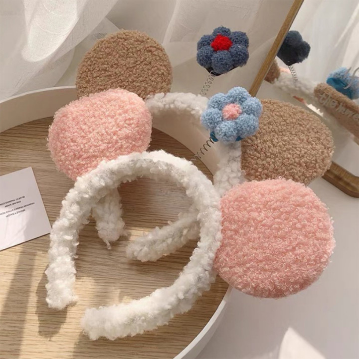 Băng Đô Rửa Mặt Cài Tóc bông Hoa Hàn Quốc Cute Xinh Nữ, Bờm Rửa Mặt Cài Tóc Bông Hoa