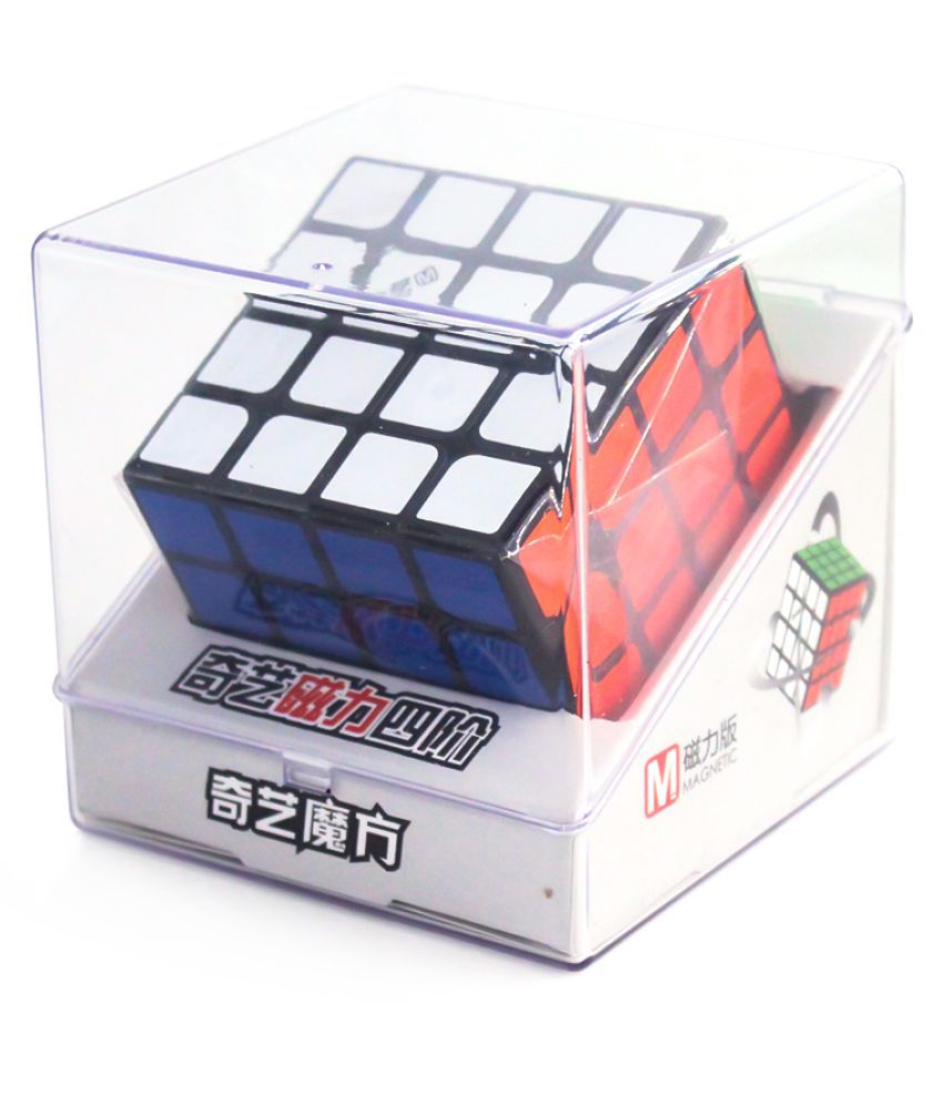Rubik 4x4 Qiyi MS Nam châm từ tính Hộp đựng bằng Mica - Đồ chơi rubik 4 tầng lập phương Cao cấp