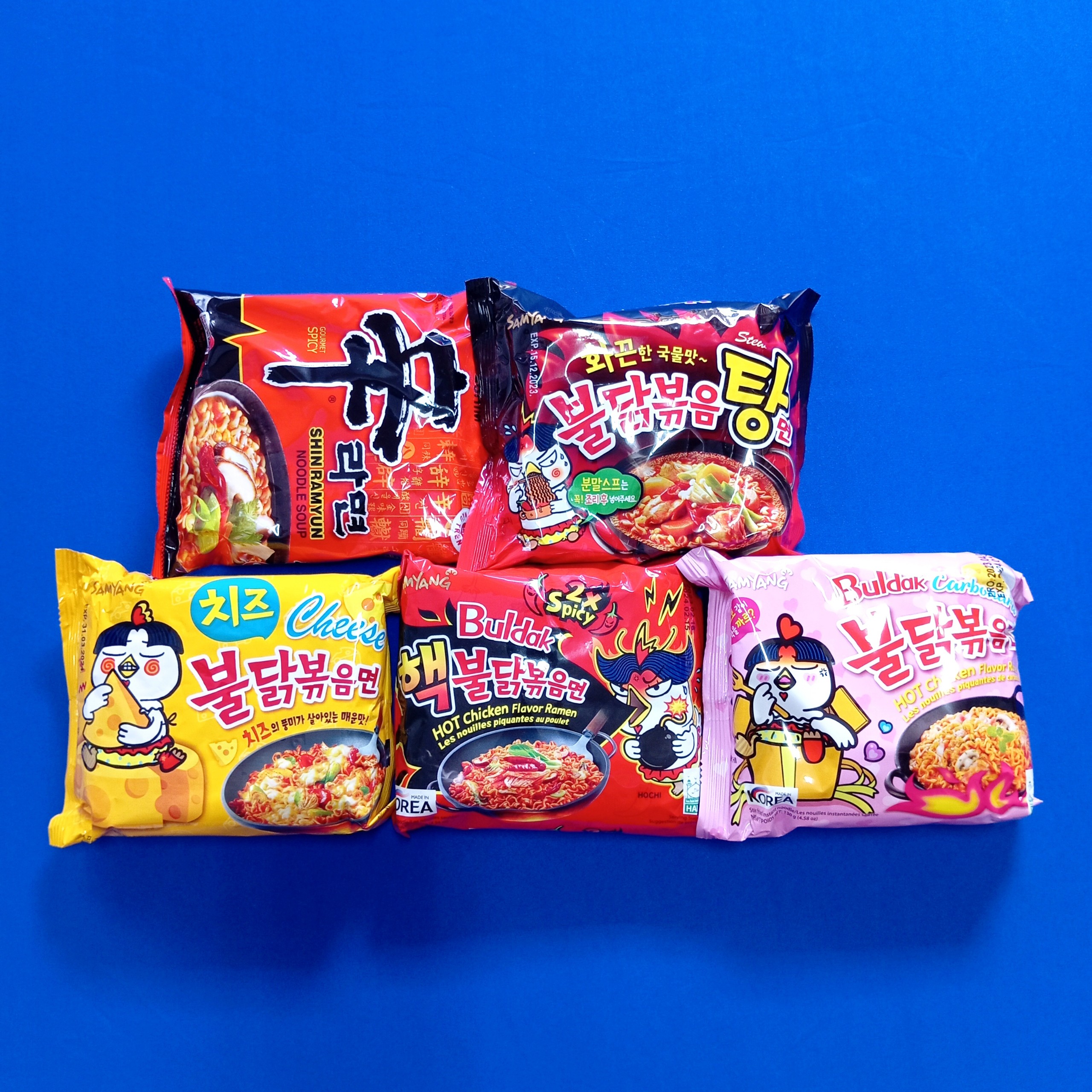 Mì cay samyang hàn quốc combo 5 gói 5 vị comboso2