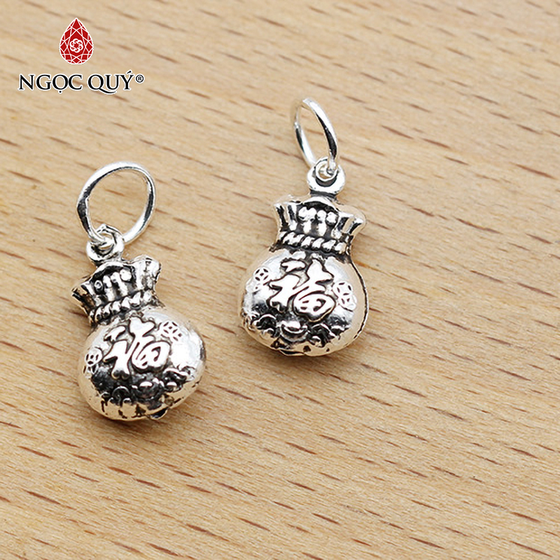 Charm bạc s925 hình túi tiền treo size 8.4x13.5mm