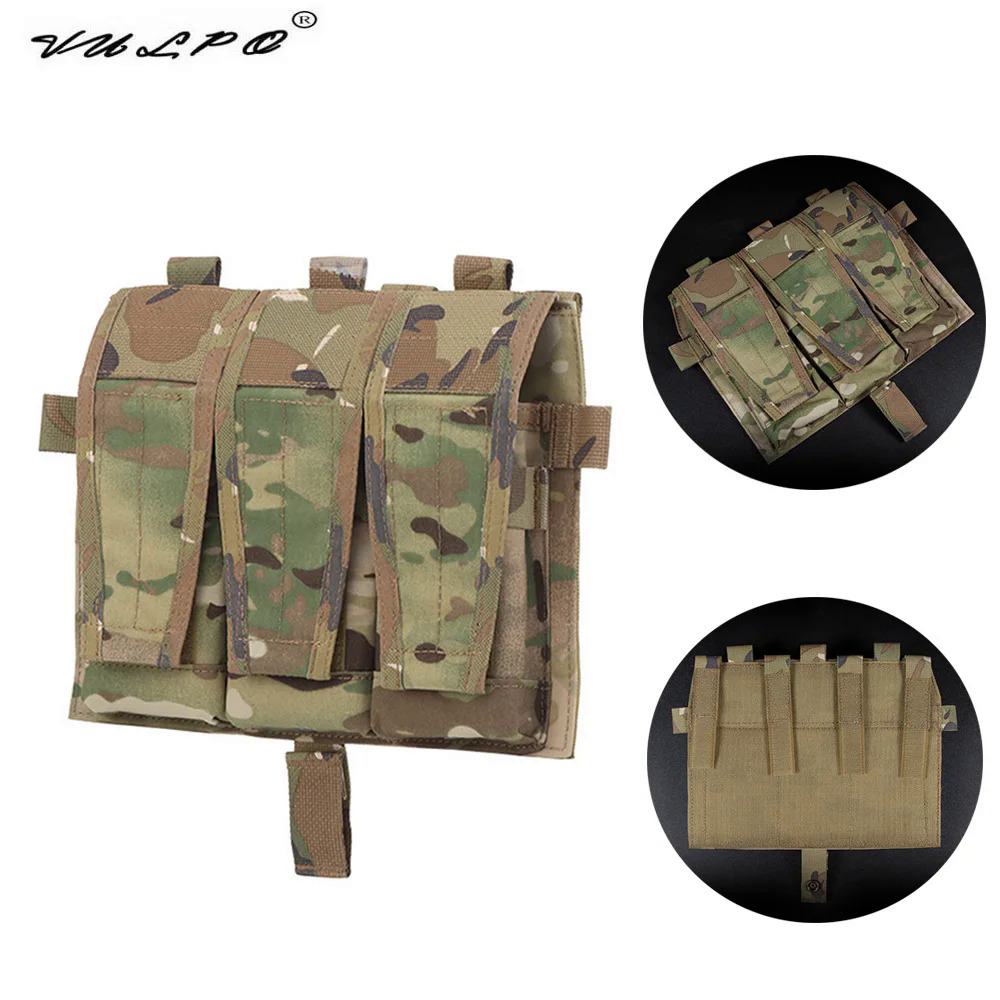 Vulpo chiến thuật 5.56 M4 Ba Tạp Chí Pouch  paintball quân sự Mag Pouch phù hợp cho AVS SPC JPC vest