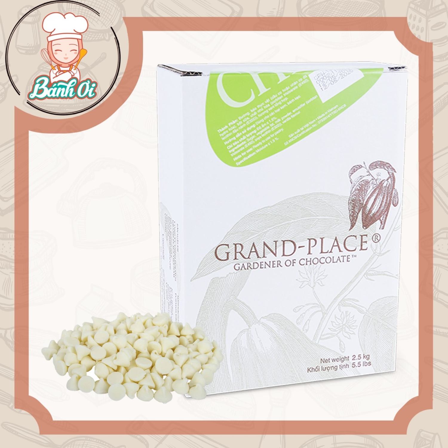 Socola chip trắng grand place
