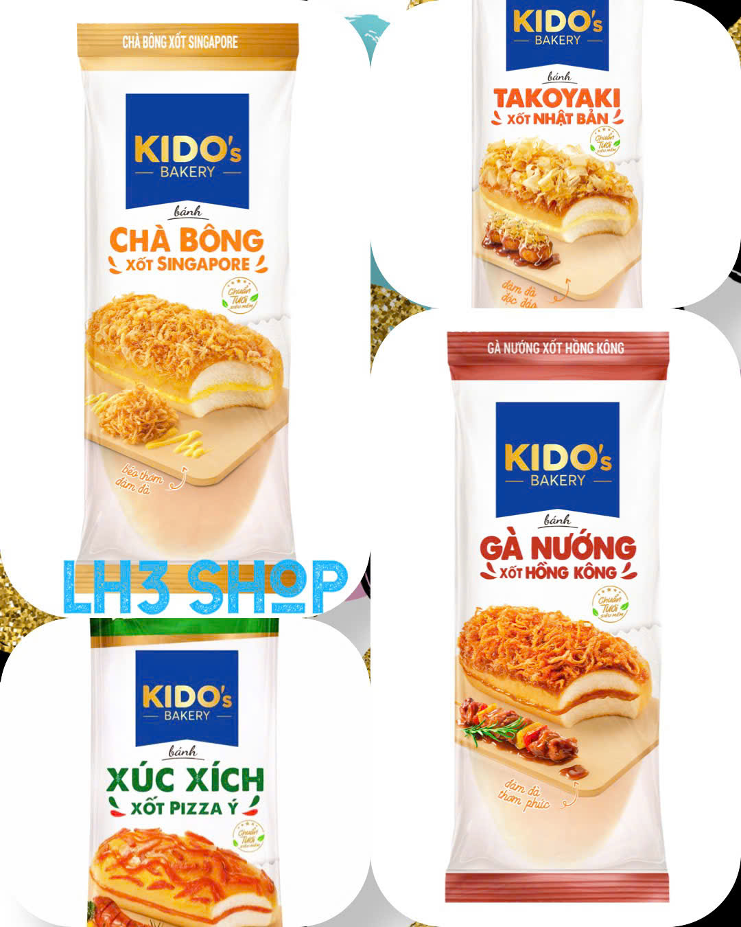 Bánh Mì Tươi Chà Bông Kido's 55gr Combo 5 Cái