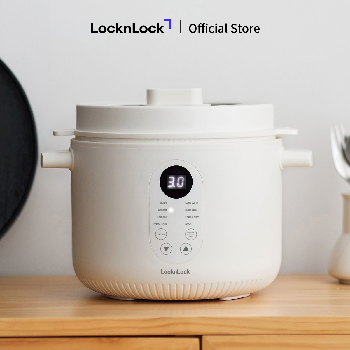 Nồi nấu chậm đa năng LocknLock Multi-function slow cooker EJP164IVY 2.5L - Hàng chính hãng - Bảo hành 2 năm