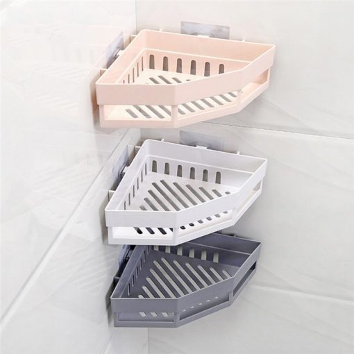 Kệ góc phòng tắm tam giác dán tường 5610