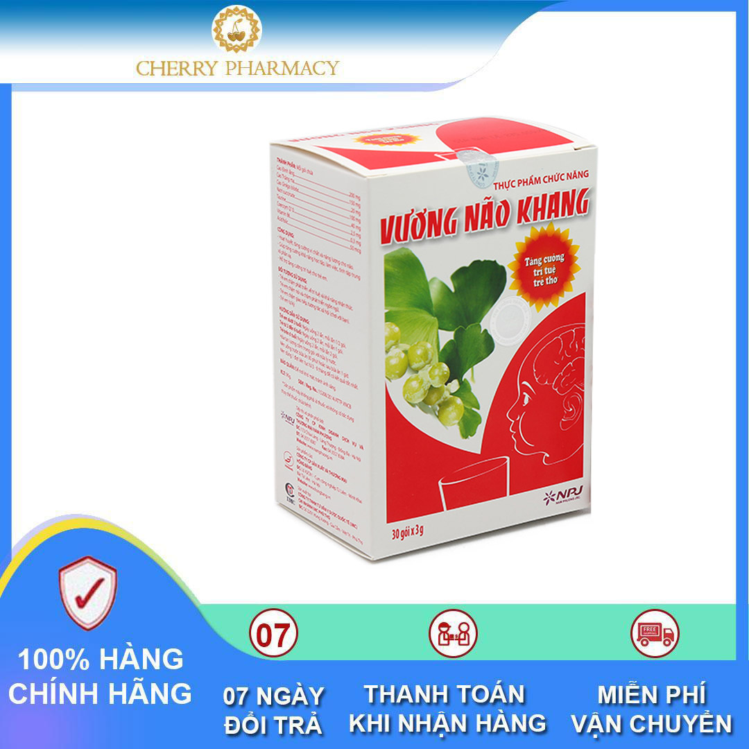 Cốm VƯƠNG NÃO KHANG giúp bé phát triển trí não hỗ trợ trẻ tự kỷ chậm phát triển hộp 30 gói