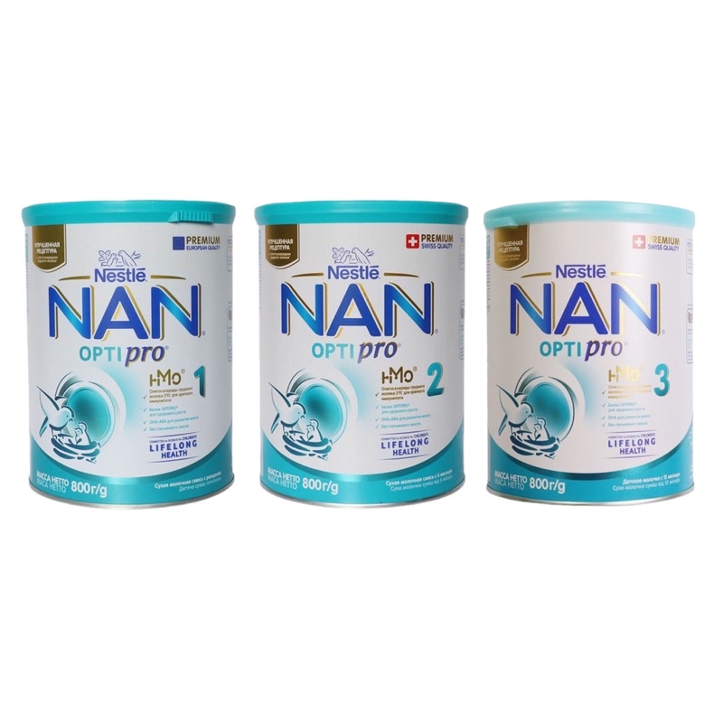 Sữa nan optipro hmo cho bé của nga số 1,2,3 mẫu mới 800g - date mới