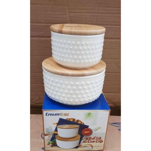 [HCM]Bộ 2 cái tô sứ LOCK&LOCK