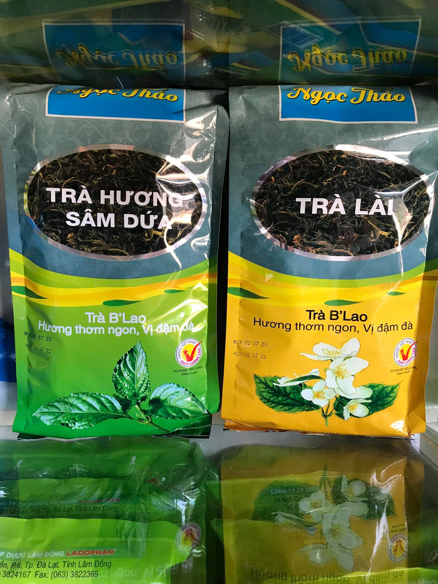 Combo 1 gói Trà sâm dứa Ngọc Thảo 250g  và 1 gói trà lài 250g
