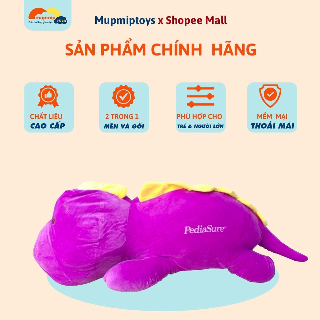 Bộ Mền Gối 2in1 , Khủng Long Ngủ Trưa cao 1m2 , Cho Cả Người Lớn Và Trẻ Em