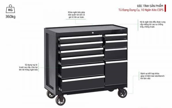 TỦ ĐỒ NGHỀ 10 NGĂN - OBD10