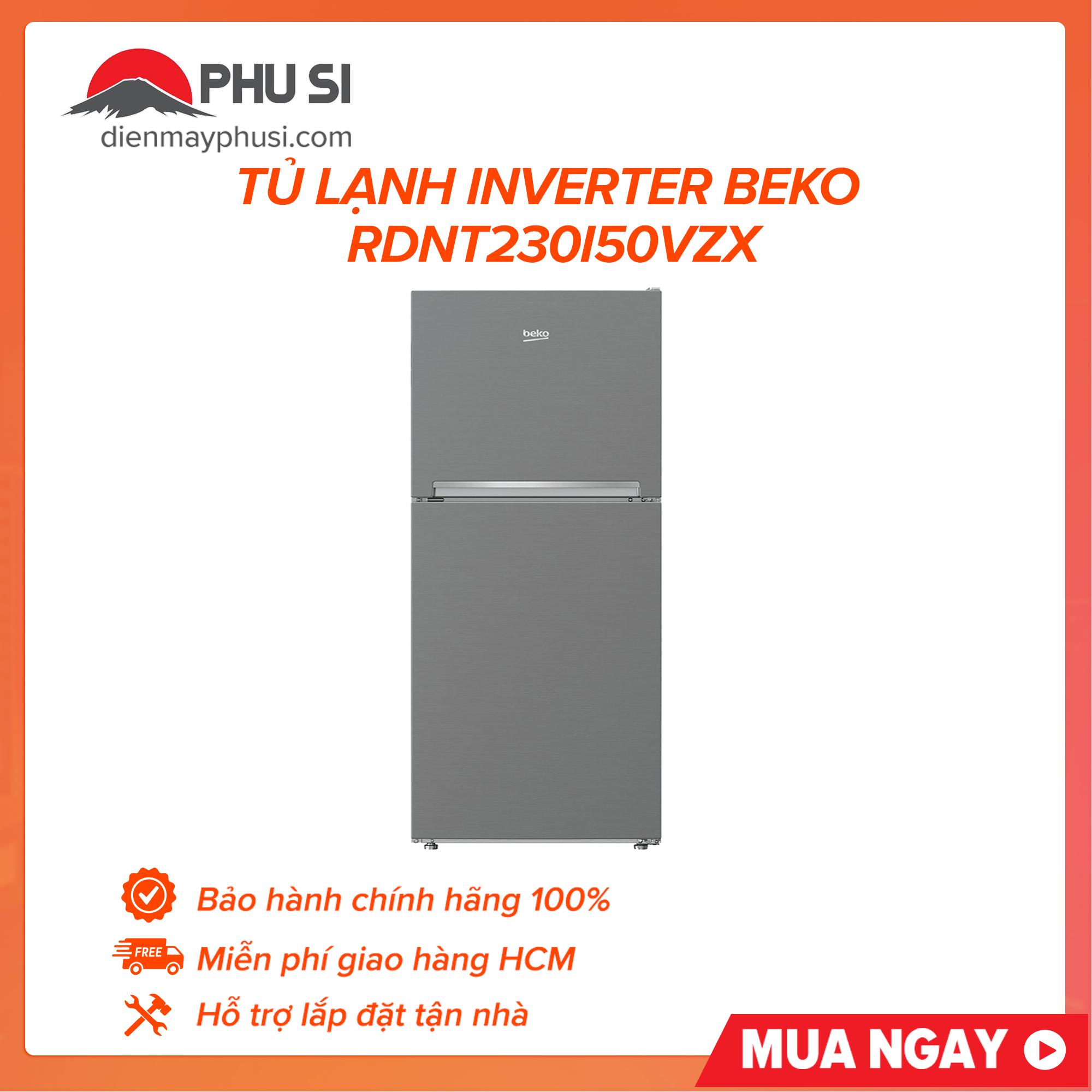 Tủ lạnh inverter beko rdnt230i50vzx