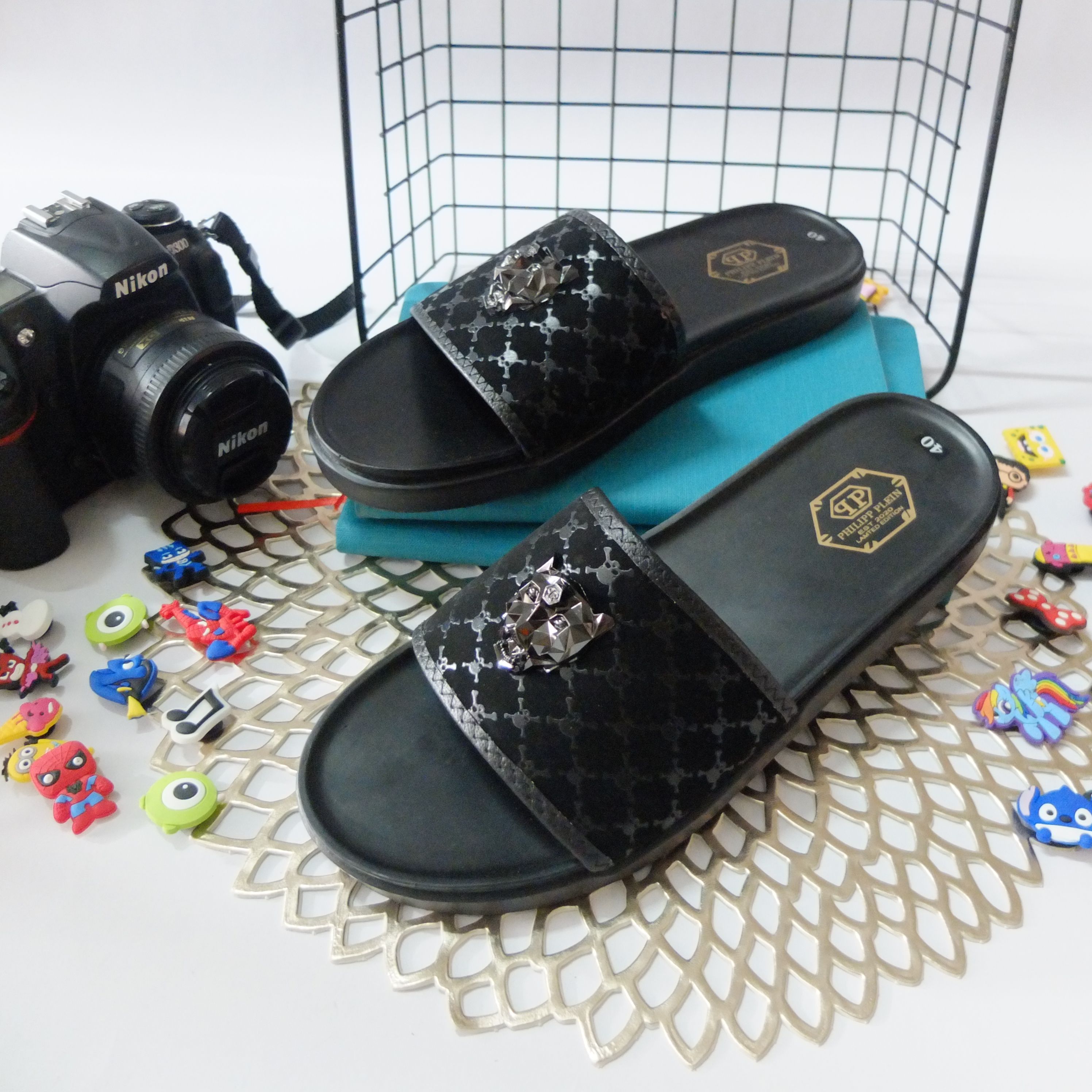 DÉP NAM ĐÍNH MẶT HỔ QUAI ĐẦU LÂU PLP LOẠI ĐẸP