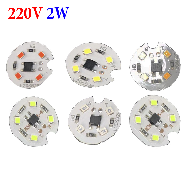 Chip led 2w trực tiếp 220v 25mm 6 màu chọn mua
