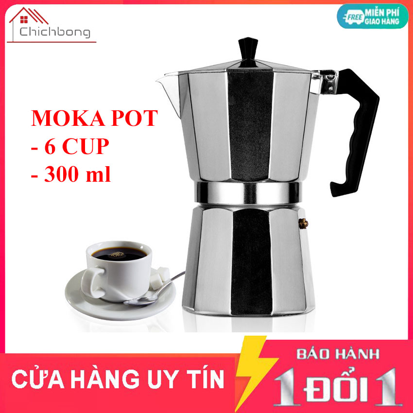 Bình pha cà phê cầm tay kiểu Pháp cao cấp 6 cup 300ml, Bình pha coffe cao cấp