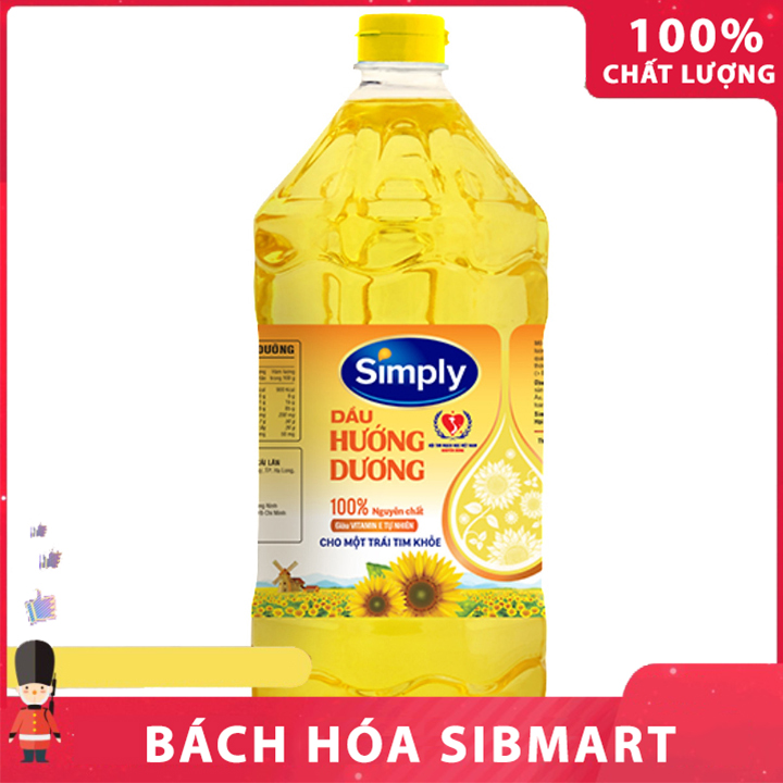 Dầu ăn simply hướng dương 2 lít - bách hóa sibmart - sa0076
