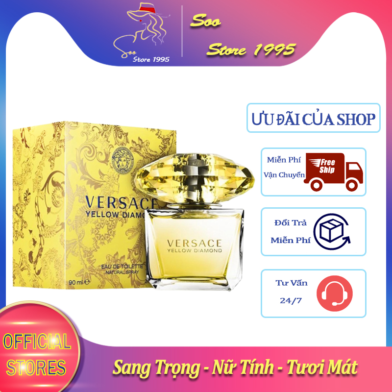 Nước hoa nữ versace yellow diamond edt 90ml - versace vàng