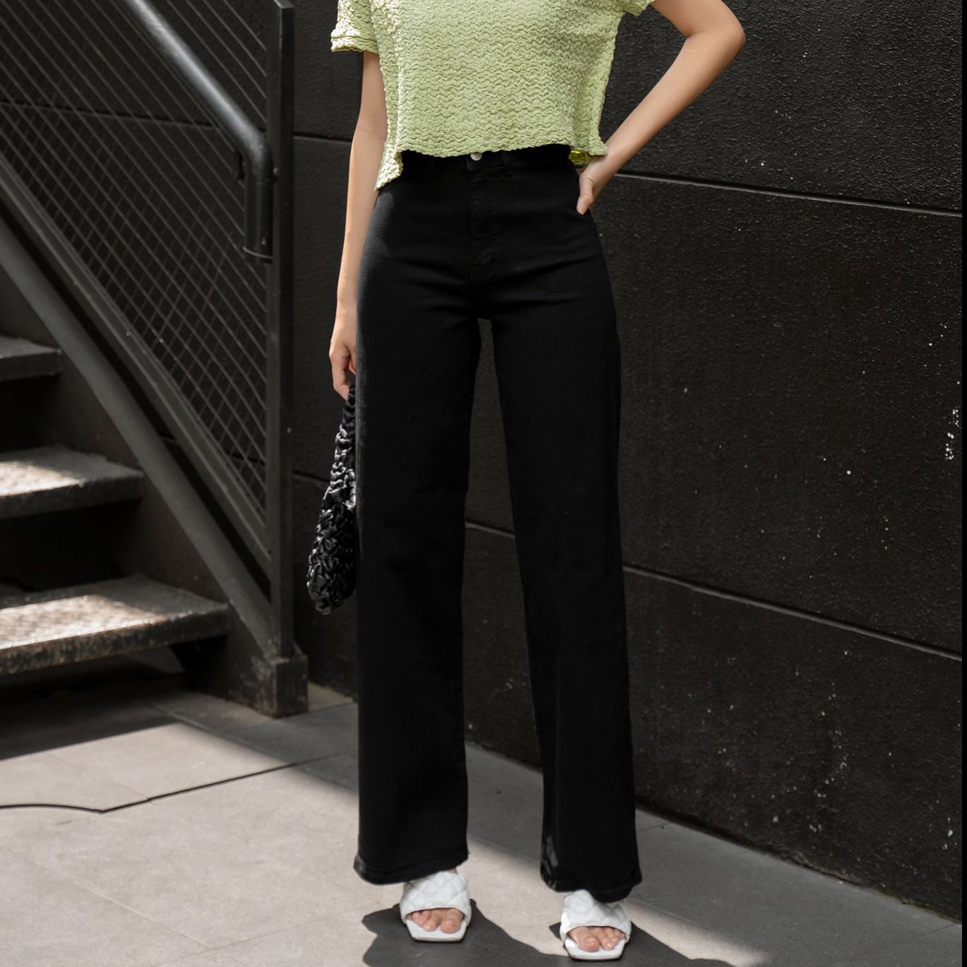 Olv - quần long black trouser