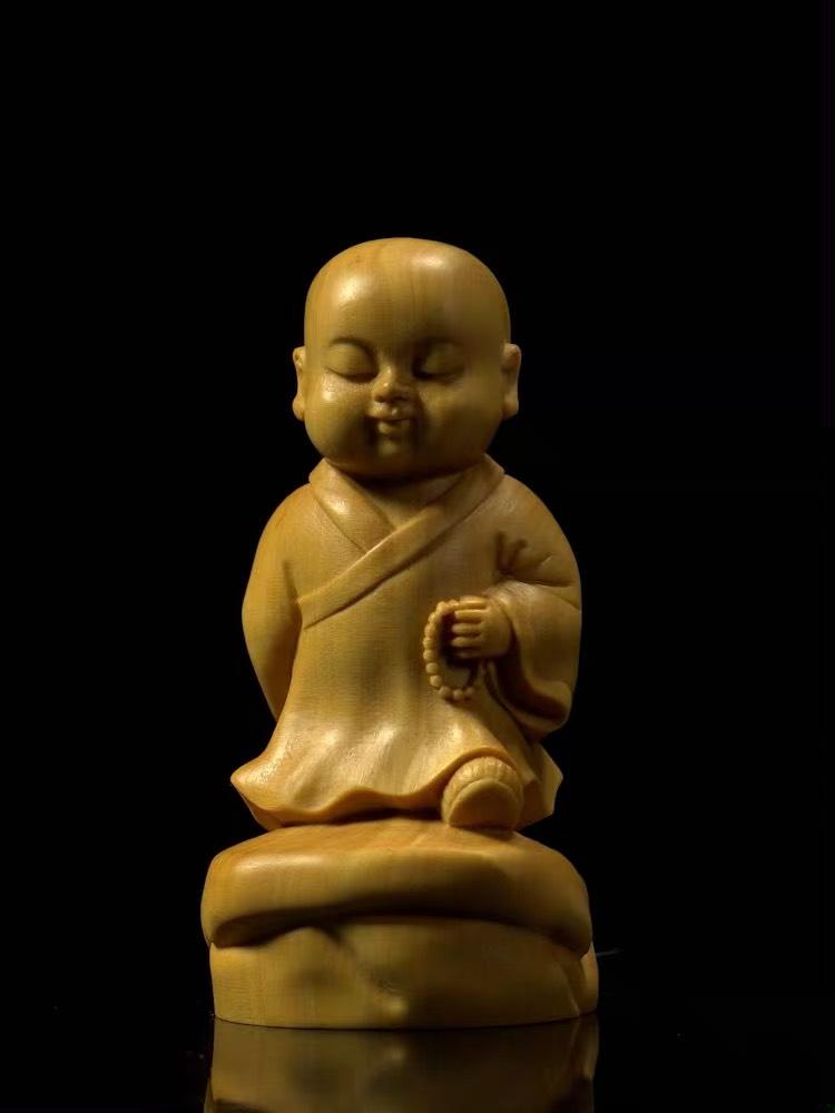 Tượng Tiểu Đồng Tùy Duyên - Gỗ Hoàng Dương