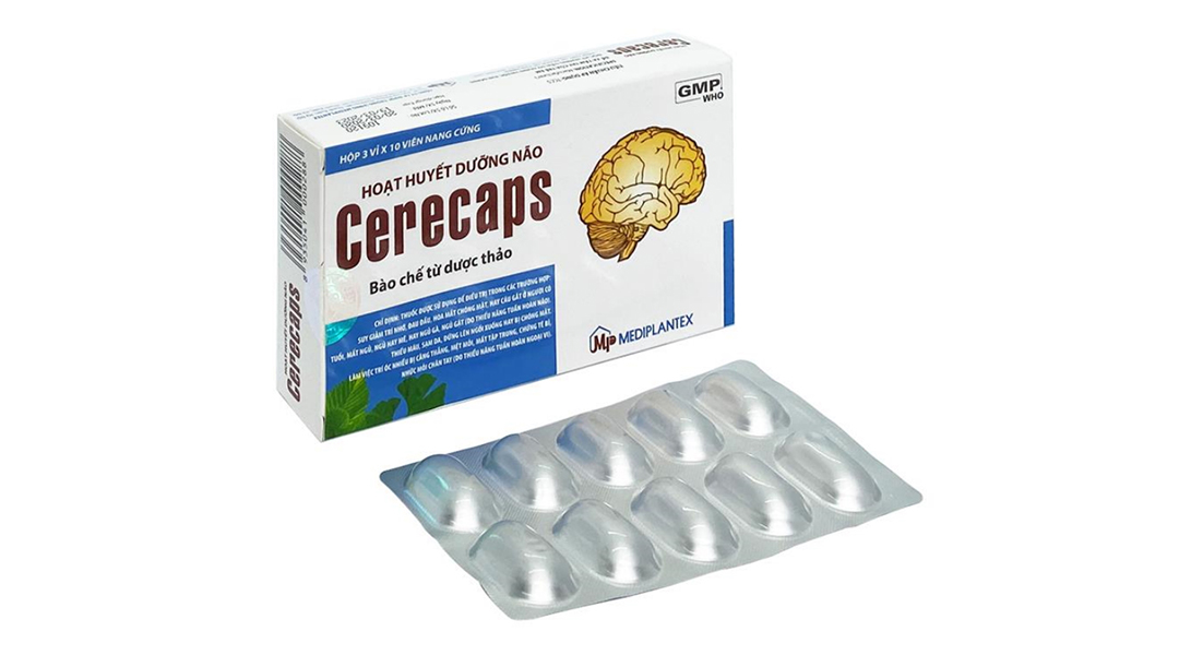 Cerecaps hoạt huyết dưỡng não, cải thiện trí nhớ