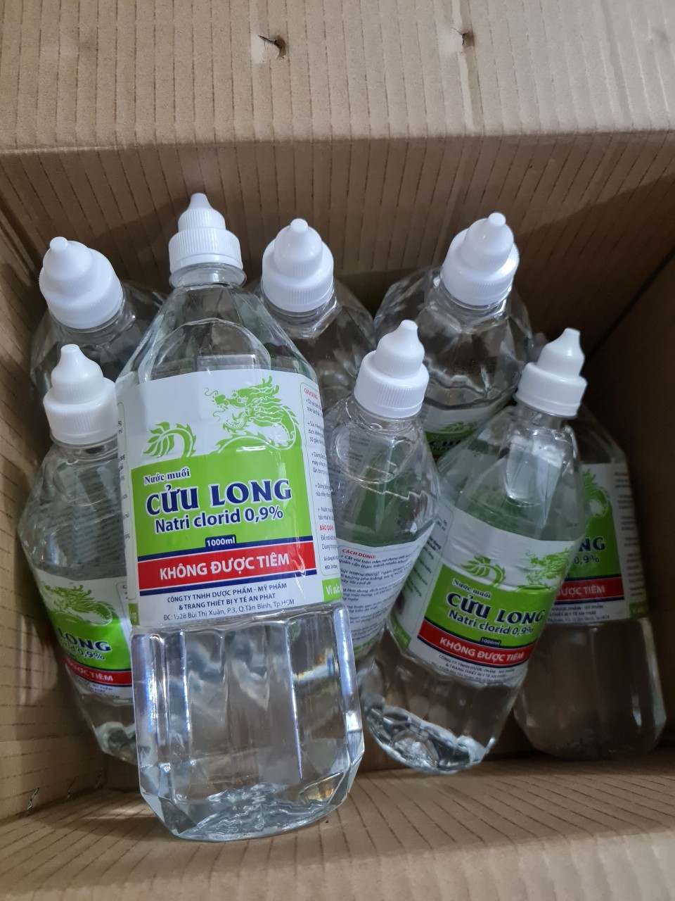 Nước muối sinh lý Cửu Long Natri clorid 0,9% vệ sinh mũi miệng