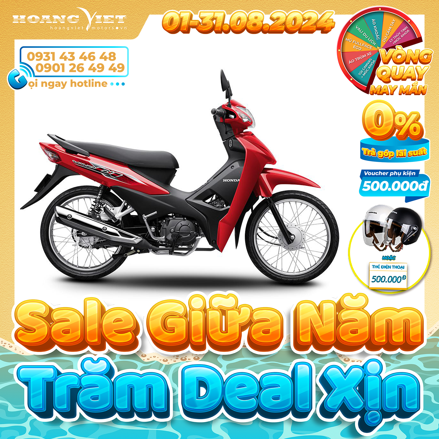 Xe Máy Honda Wave ALPHA 110cc 2024 - Phiên Bản Tiêu Chuẩn