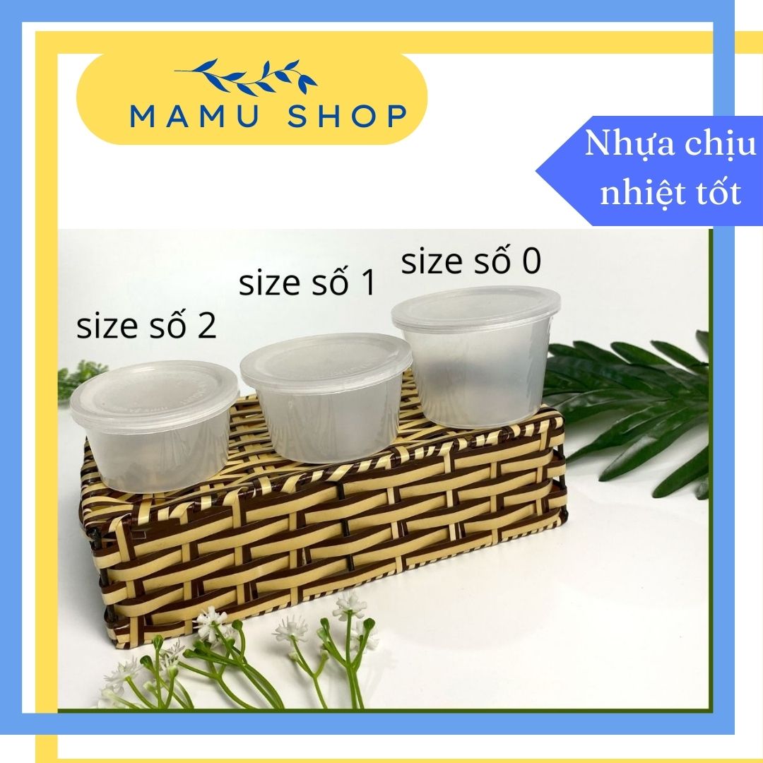 Khuôn bánh flan hộp làm hủ đựng bánh flan Mamu shop 3 size nhựa PP chịu nhiệt tốt nắp chắc chắn M52