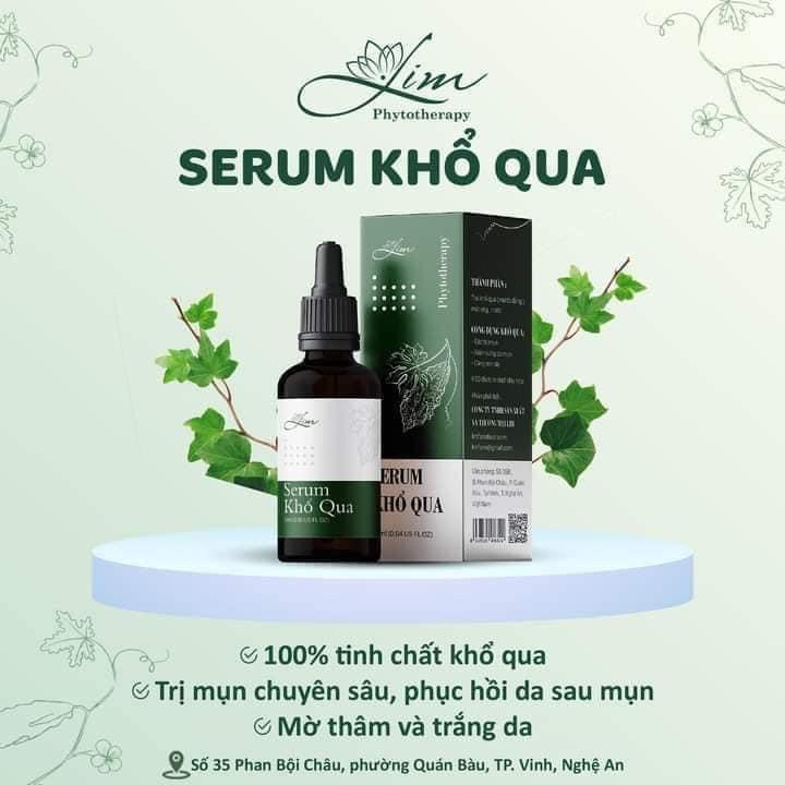 Serum Khổ Qua Mướp Đắng Lim 5ml - Sạch mụn, hết thâm, cho da mịn màng căng bóng