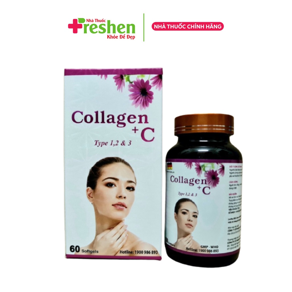 Đẹp da sáng da collagen + c lọ 60v