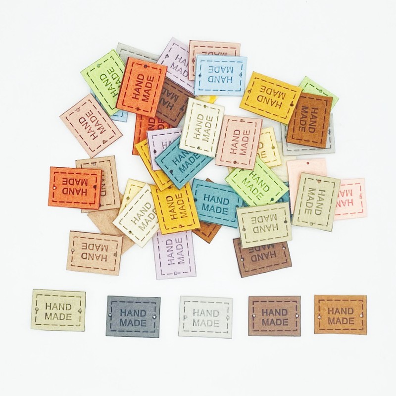 Tag quần áo tag da chữ nhật miếng da handmade 1.5cm*2cm