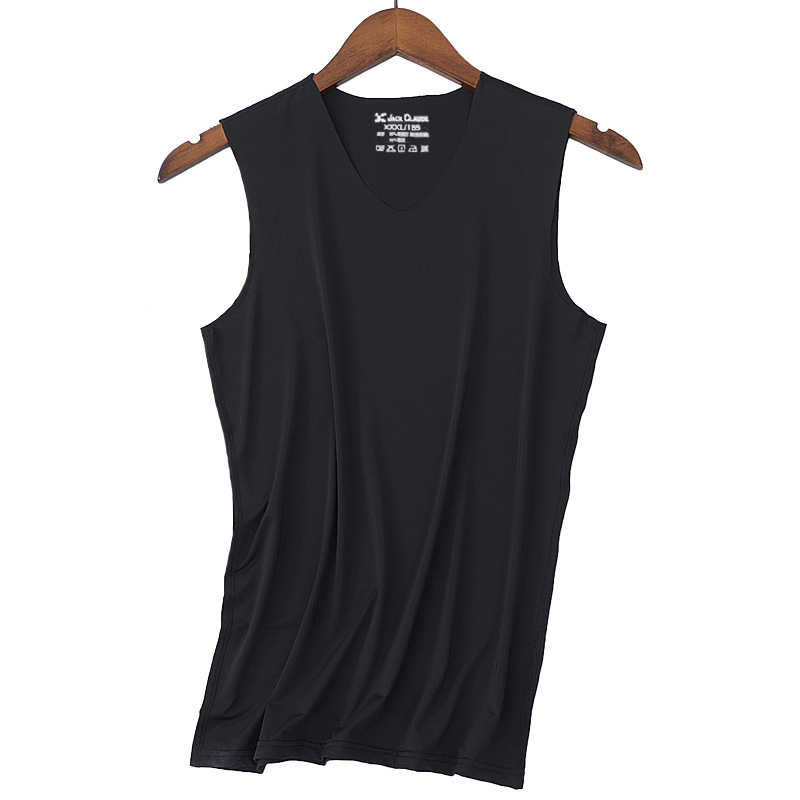 Men's Tank Top Without Edges Made of Cool Silk Material, Cool to Wear, Suitable for Going to the Gym, Doing Sports, or Wearing at Home. - 7