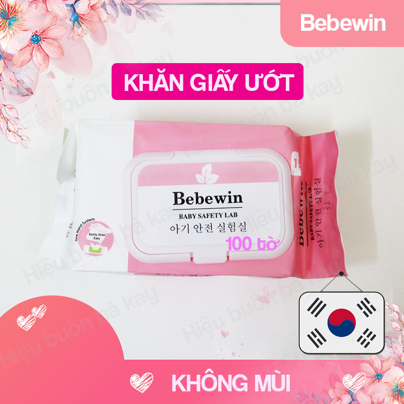 Khăn giấy ướt Bebewin không mùi công nghệ Hàn Quốc