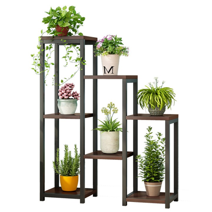 Kệ trang trí cây cảnh phong cách hiện đại, Kệ hoa phòng khách, kệ để chậu hoa cây cảnh gỗ tự nhiên cao cấp