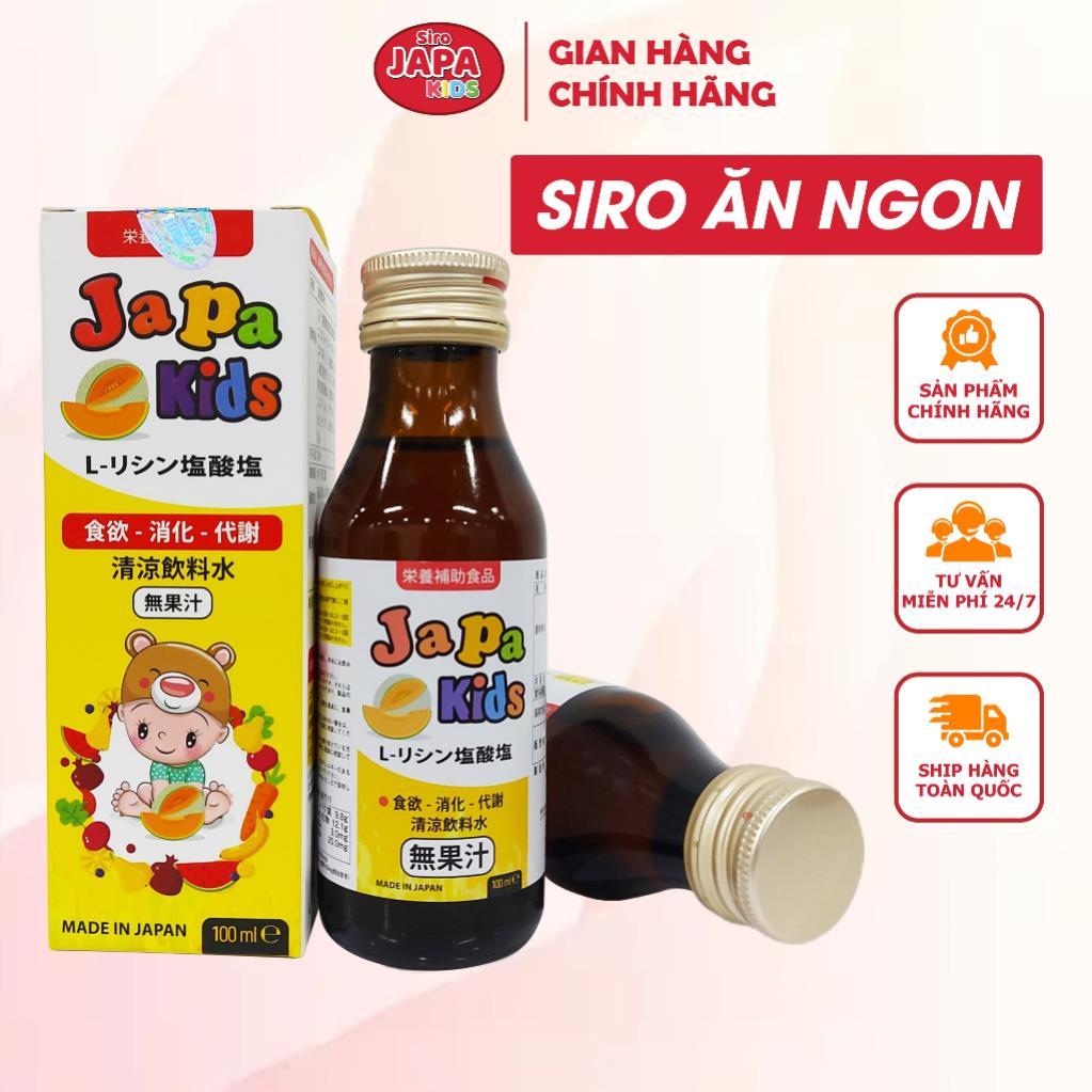 Siro Ăn Ngon Cho Bé Japa Kids Hỗ Trợ Bé Tăng Cân Chăm Sóc Sức Khoẻ Cho Bé Hàng Chĩnh Hãng