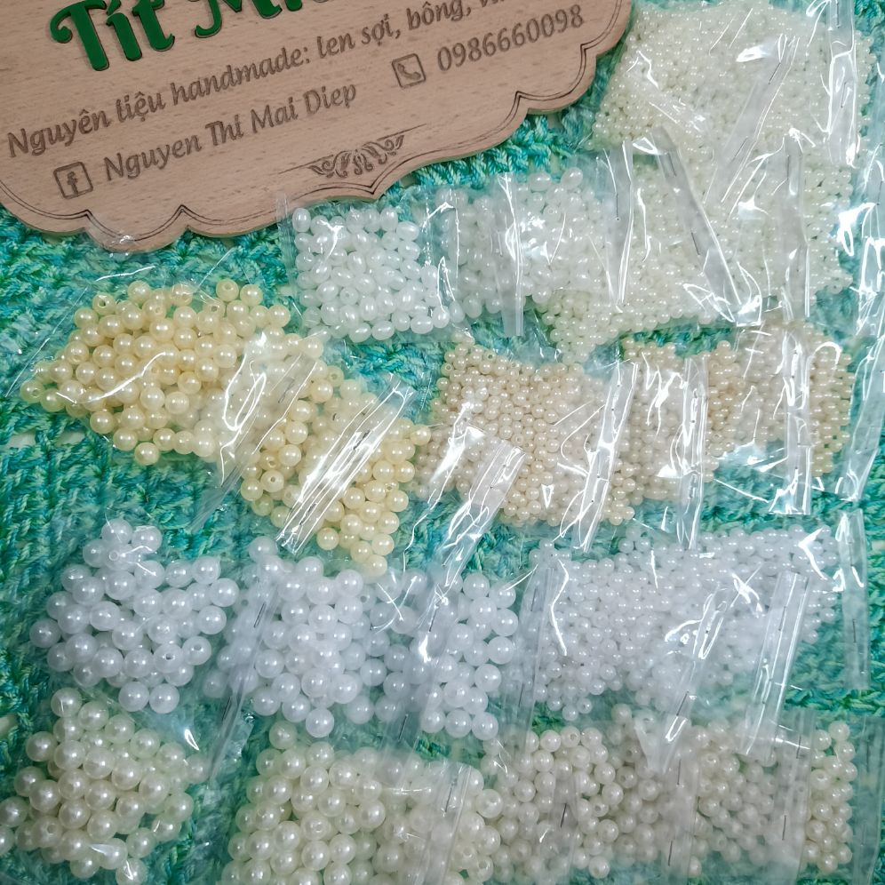 Hạt nhựa giả ngọc trai dùng trang trí