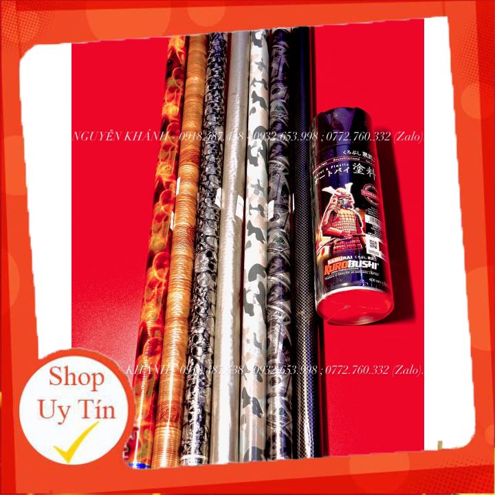 Sơn phim nhúng chuyển nước carbon samurai