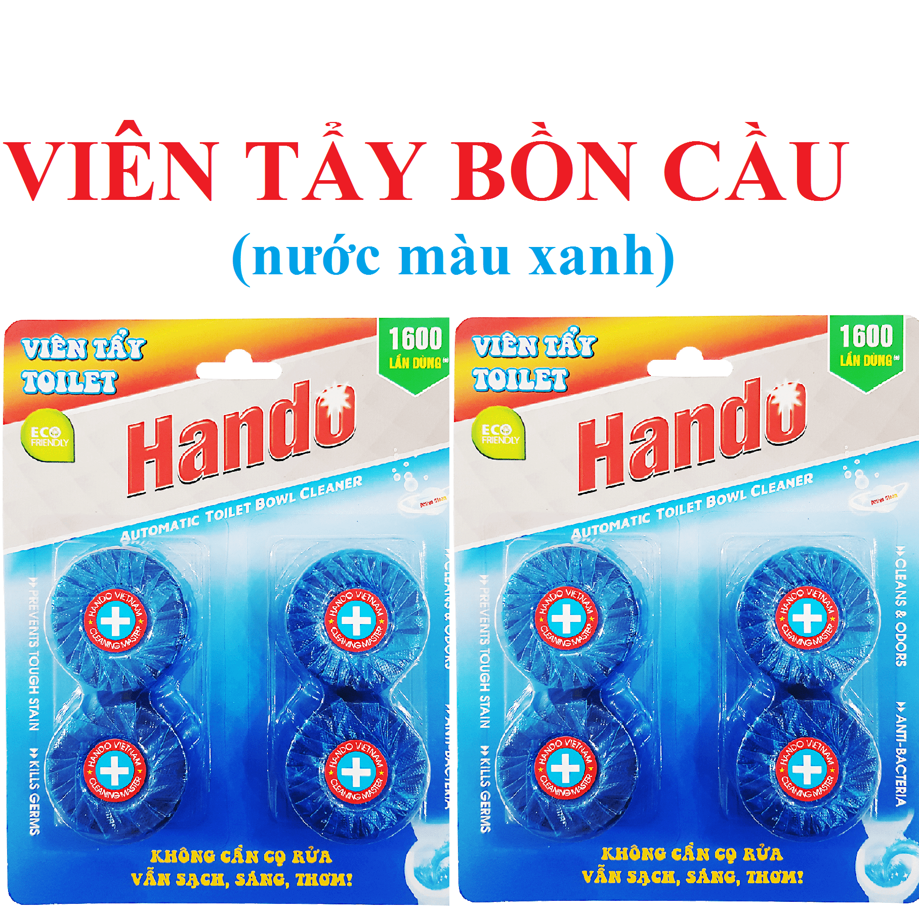 Bộ 2 vỉ gồm 8 viên thả bồn cầu khử mùi toilet Hando PNS348