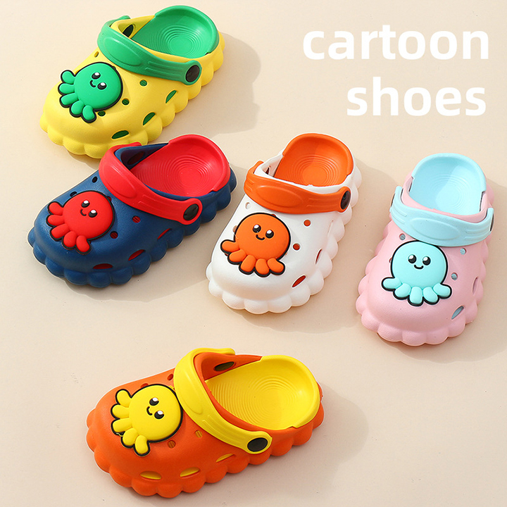 Dép sục trẻ em bạch tuộc - giày sục cho bé trai và bé gái tặng kèm 10 sticker ngộ nghĩnh
